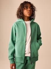 Green NEXT Regular Fit Zip Through Hoodie (3-16yrs) - Image 1 of 5