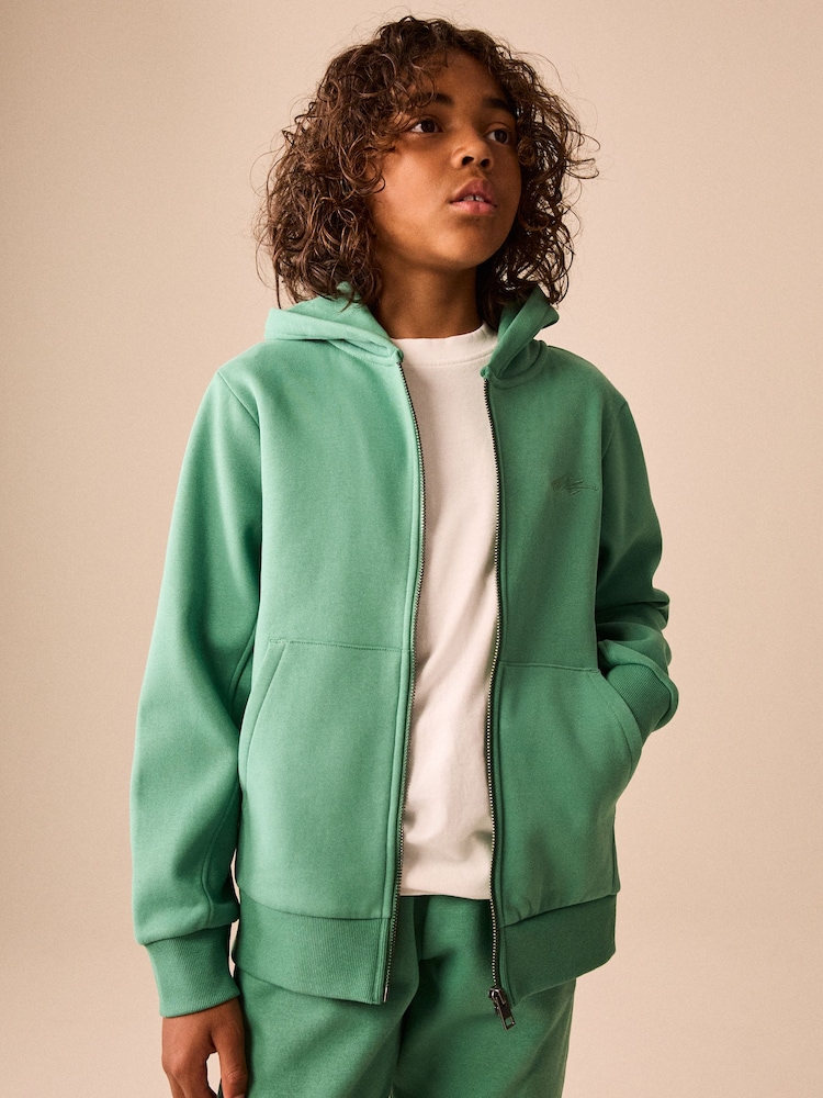 Green NEXT Regular Fit Zip Through Hoodie (3-16yrs) - Image 1 of 5