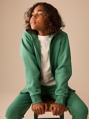 Green NEXT Regular Fit Zip Through Hoodie (3-16yrs) - Image 3 of 5