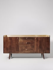 Swoon Mid Brown Fresco Wooden Wide Two Door Three-Drawer Sideboard - Image 1 of 5