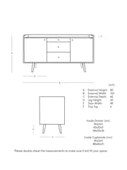 Swoon Mid Brown Fresco Wooden Wide Two Door Three-Drawer Sideboard - Image 5 of 5