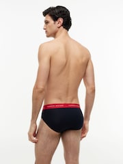 Tommy Hilfiger Black Cotton Stretch Briefs 3 Pack - Image 3 of 6
