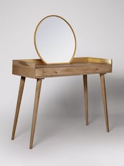 Swoon Light Brown Fresco Mango Wood One-Drawer Dressing Table - Image 2 of 4