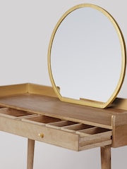 Swoon Light Brown Fresco Mango Wood One-Drawer Dressing Table - Image 3 of 4