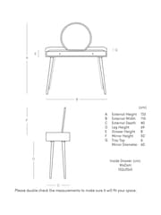 Swoon Light Brown Fresco Mango Wood One-Drawer Dressing Table - Image 4 of 4