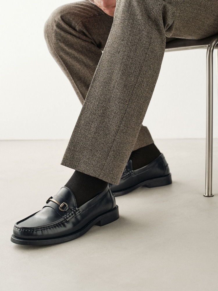 Black Box Leather Snaffle Loafers - Image 2 of 7 Black Box Leather Snaffle Loafers - Image 2 of 7