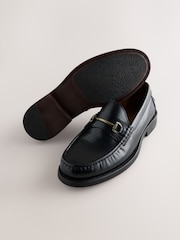 Black Box Leather Snaffle Loafers - Image 6 of 7