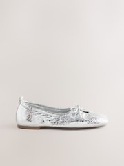 Silver Forever Comfort® Tie Up Ballet Shoes - Image 3 of 5