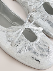 Silver Forever Comfort® Tie Up Ballet Shoes - Image 5 of 5