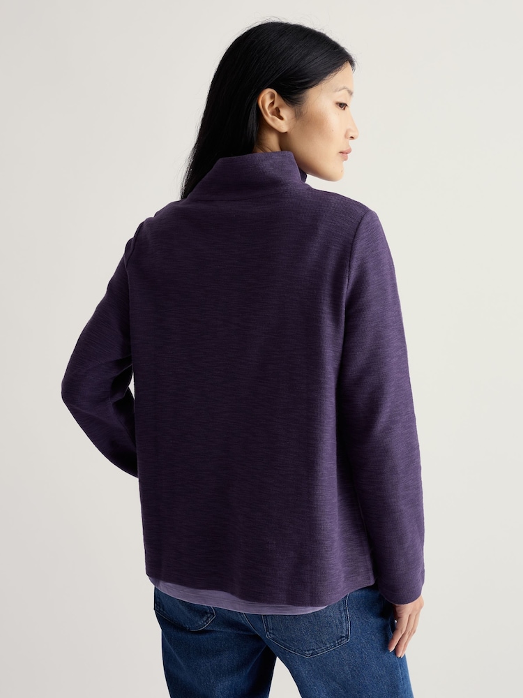 Seasalt Cornwall Purple Last Boat Sweatshirt - Image 2 of 5