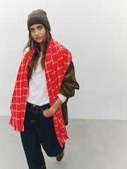 Pink/Red Checked - Шарф средней плотности - Изображение 2 5
