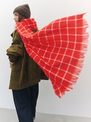 Pink/Red Checked - Шарф средней плотности - Изображение 4 5