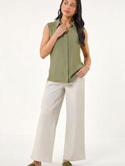 Roman Green Petite Sleeveless Blouse - Image 2 of 5