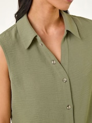 Roman Green Petite Sleeveless Blouse - Image 4 of 5