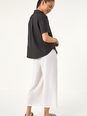 Roman Black Petite Button Up Pocket Shirt - Image 3 of 5