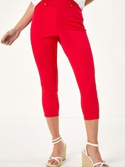 Roman Red Petite Stretch Crop Denim Leggings - Image 1 of 5