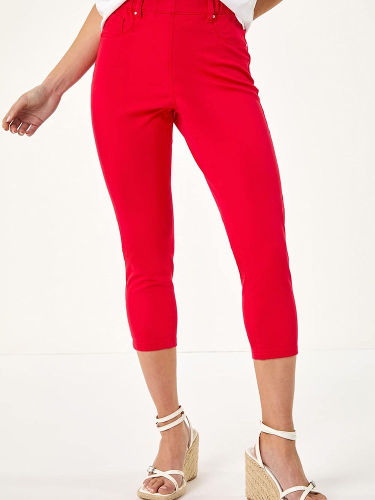 Roman Red Petite Stretch Crop Denim Leggings - Image 1 of 5