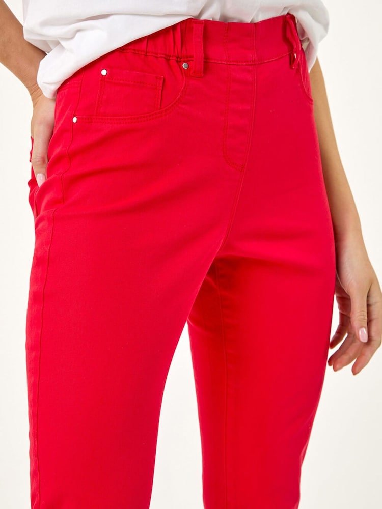 Roman Red Petite Stretch Crop Denim Leggings - Image 5 of 5