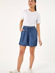 Roman Blue Petite Elasticated Waist Shorts - Image 2 of 5