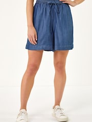 Roman Blue Petite Elasticated Waist Shorts - Image 4 of 5
