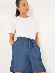 Roman Blue Petite Elasticated Waist Shorts - Image 5 of 5