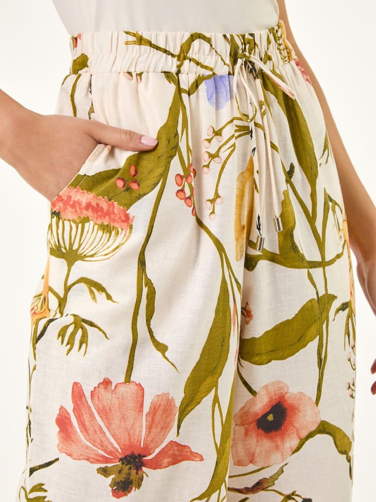 Roman Petite Floral Cropped Trousers - Image 5 of 5 Roman Petite Floral Cropped Trousers - Image 5 of 5