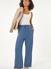 Roman Blue Stripe Trousers - Image 2 of 5