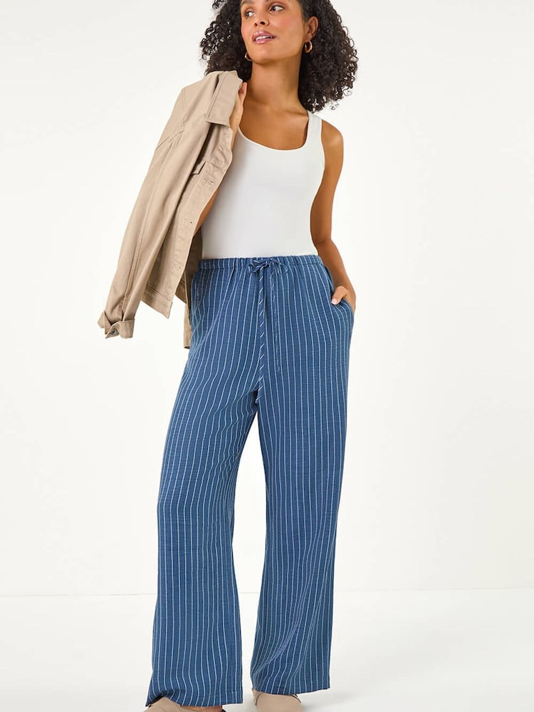 Roman Blue Stripe Trousers - Image 2 of 5
