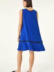 Roman Blue Ric Rac Trim Swing Dress - Image 3 of 5