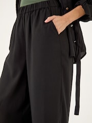 Roman Black Crepe Elasticated Waist Trousers - Image 5 of 5