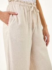 Roman Natural Petite Embroidered Hem Trousers - Image 5 of 5