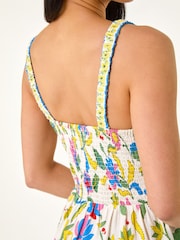 Roman Green Petite Floral Print Strappy Midi Dress - Image 6 of 6