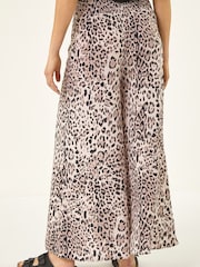Roman Natural Animal  Print Paisley Wide Leg Trousers - Image 3 of 5