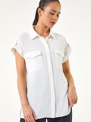 Roman White Petite Pocket Blouse - Image 2 of 5