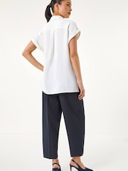Roman White Petite Pocket Blouse - Image 3 of 5