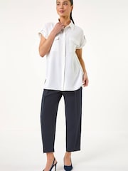 Roman White Petite Pocket Blouse - Image 4 of 5