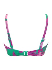 Pour Moi Green/Pink Strapless Free Spirit Bikini Top - Image 4 of 4