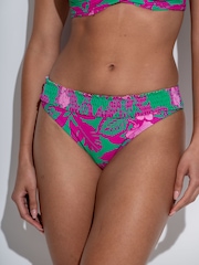 Pour Moi Green/Pink Brief Free Spirit Bikini Bottoms - Image 2 of 4