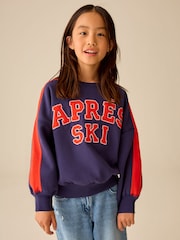 Navy/Red Après Sweatshirt (3-16yrs) - Image 1 of 4