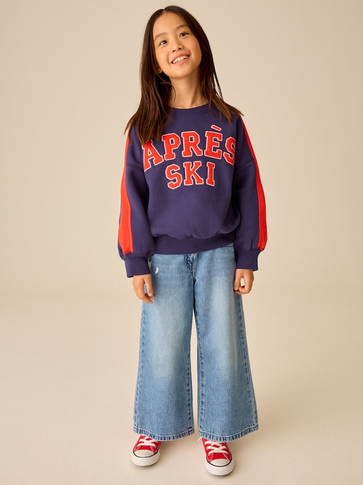 Navy/Red Après Sweatshirt (3-16yrs) - Image 2 of 4 Navy/Red Après Sweatshirt (3-16yrs) - Image 2 of 4