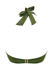 Pour Moi Khaki Halterneck Madrid Bikini Top - Image 4 of 4