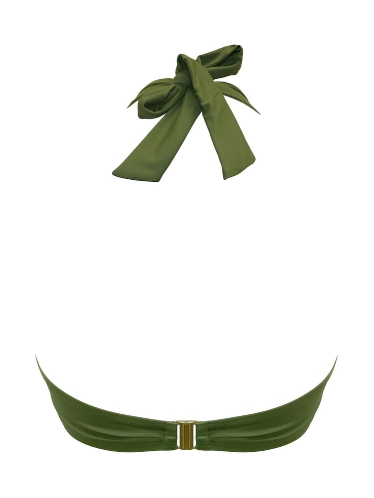 Pour Moi Khaki Halterneck Madrid Bikini Top - Image 4 of 4 Pour Moi Khaki Halterneck Madrid Bikini Top - Image 4 of 4