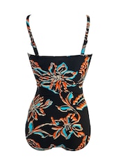 Pour Moi Black/Orange/Blue Santa Monica Removable Straps Tummy Control Swimsuit - Image 4 of 4
