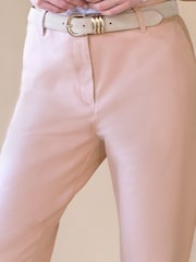 Pure Collection Pink Cotton Blend Chino Trousers - Image 2 of 2