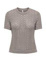 ONLY Short Sleeved Crochet T-Shirt - Imagen 6 de 6