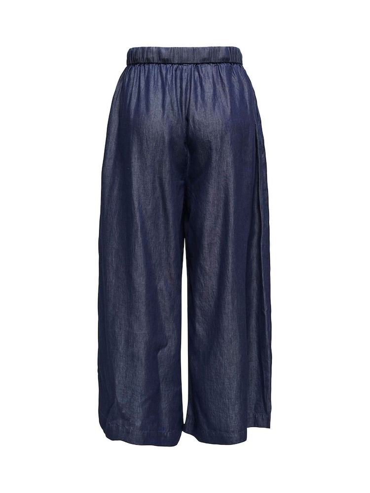 ONLY Blue Linen Blend Knot Trousers - Image 6 of 6