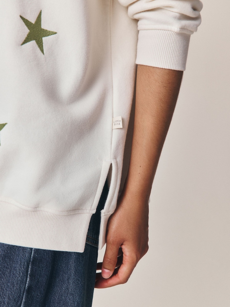 Cosmic Rainbow Embroidered - Little Bird by Jools Oliver Sweat-shirt oversize à col rond - Image 5 de 5