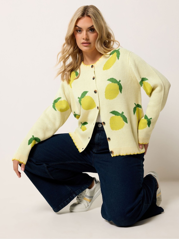 Yours Curve Yellow Cardigan - Image 1 of 5
