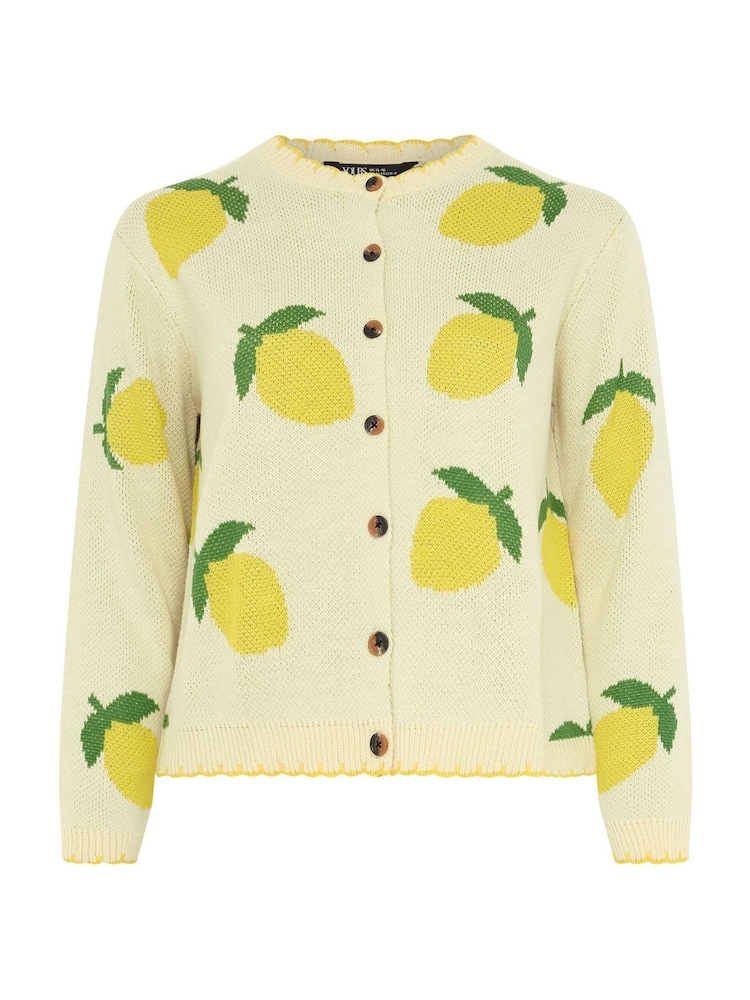 Yours Curve Yellow Cardigan - Image 5 of 5