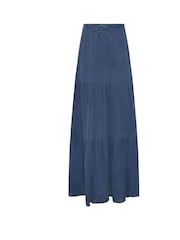 Long Tall Sally Blue Acid Wash Tiered Maxi Skirt - Image 5 of 5